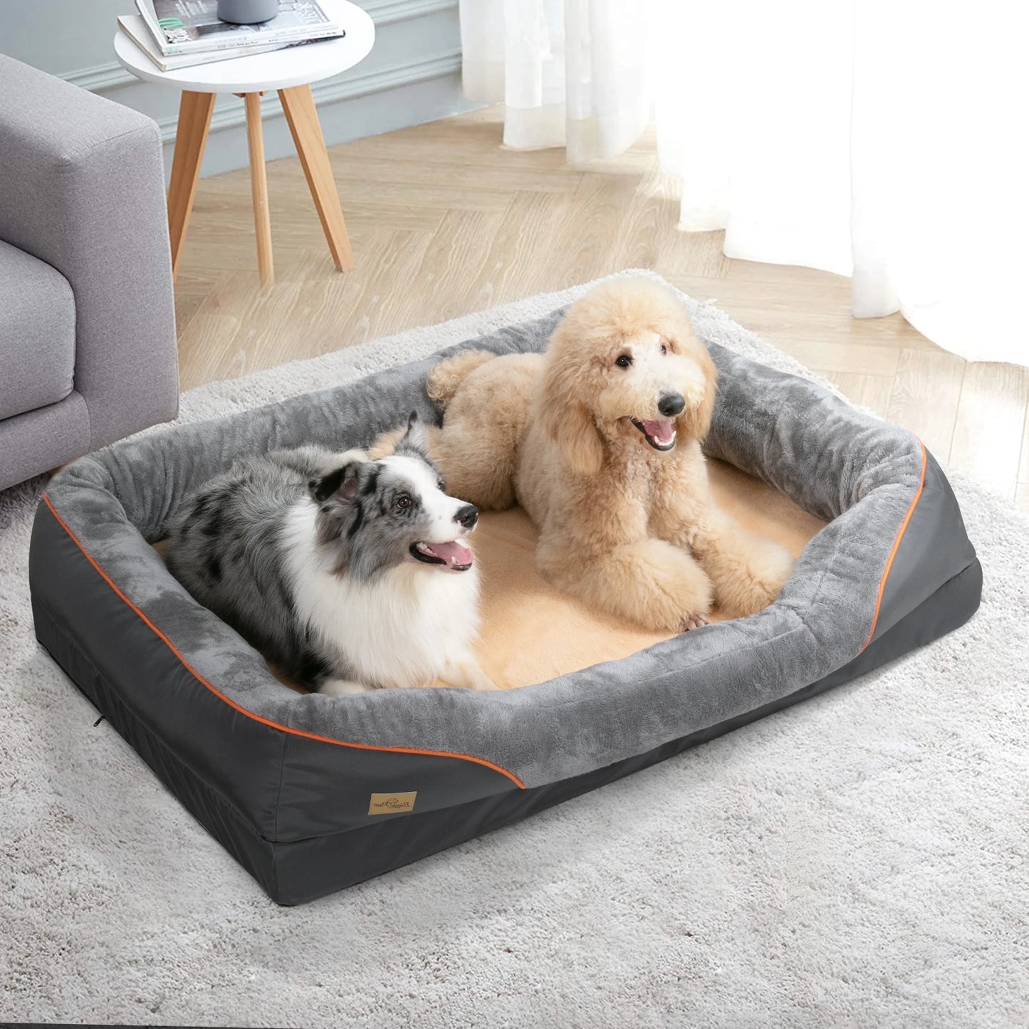 BINGOPAWCN Anti Allergy Dog Bed With Washable Removable Cover