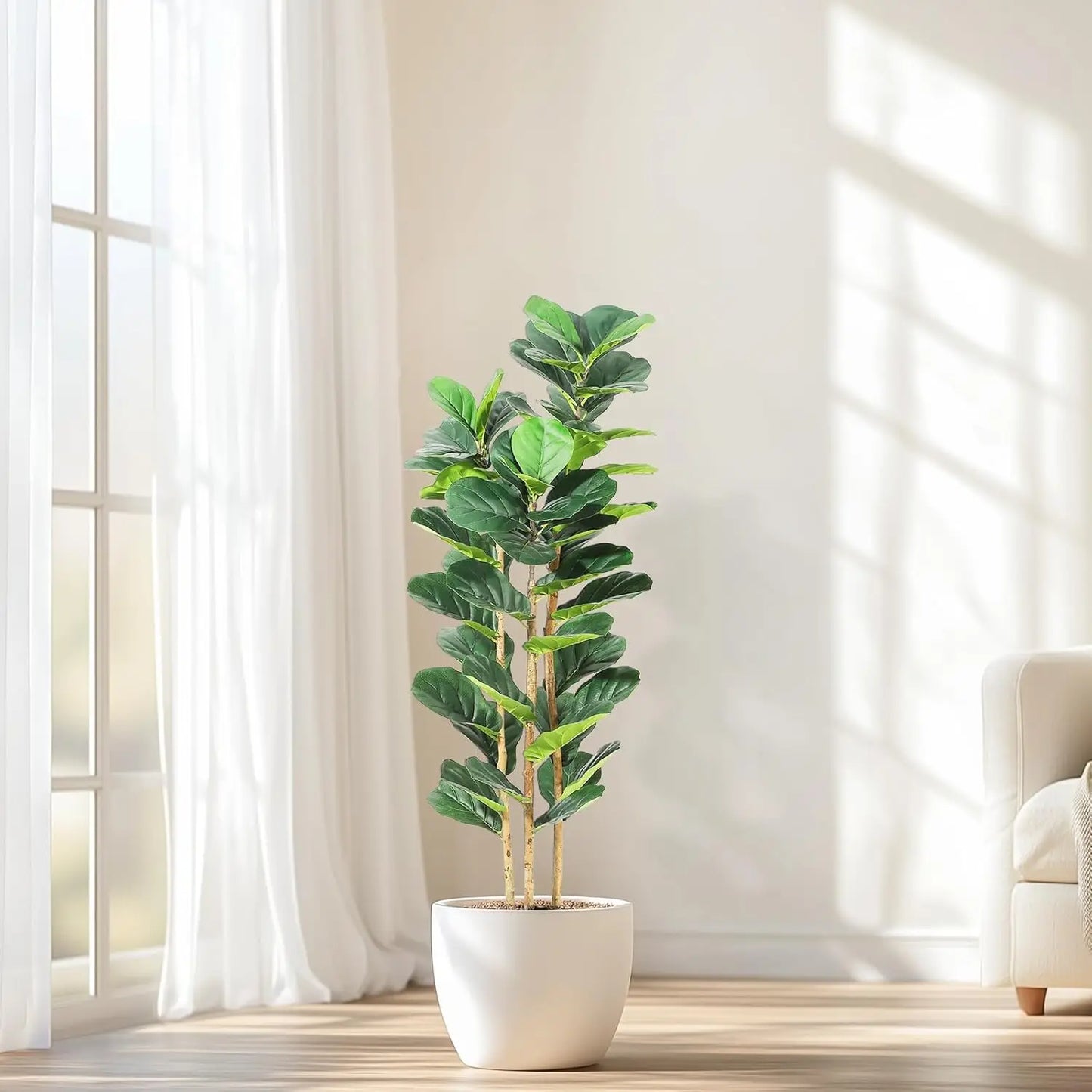 HiMISS Fiddle Leaf Fig Tree With Pot Artificial Plant
