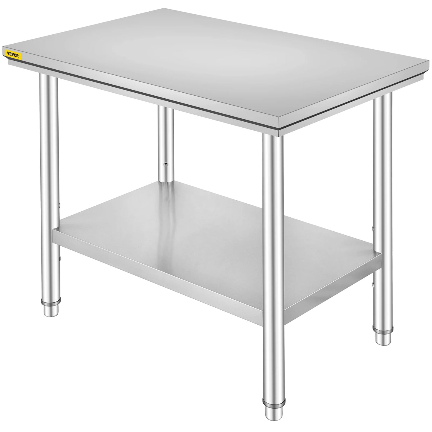 Hygienic Stainless Steel Work Table With Undershelf
