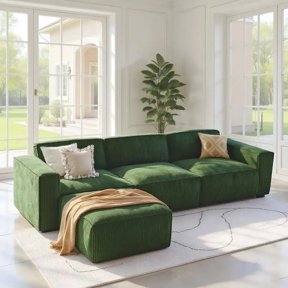 Lshape Sectional Couch With Chaise And Ottoman Ready To Use