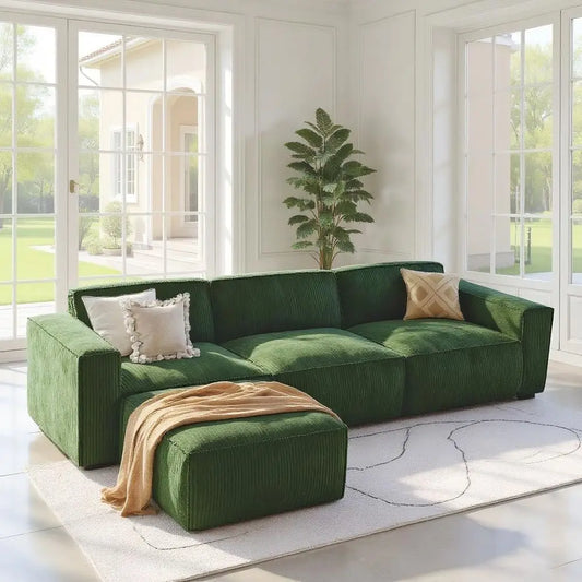Lshape Sectional Couch With Chaise And Ottoman Ready To Use