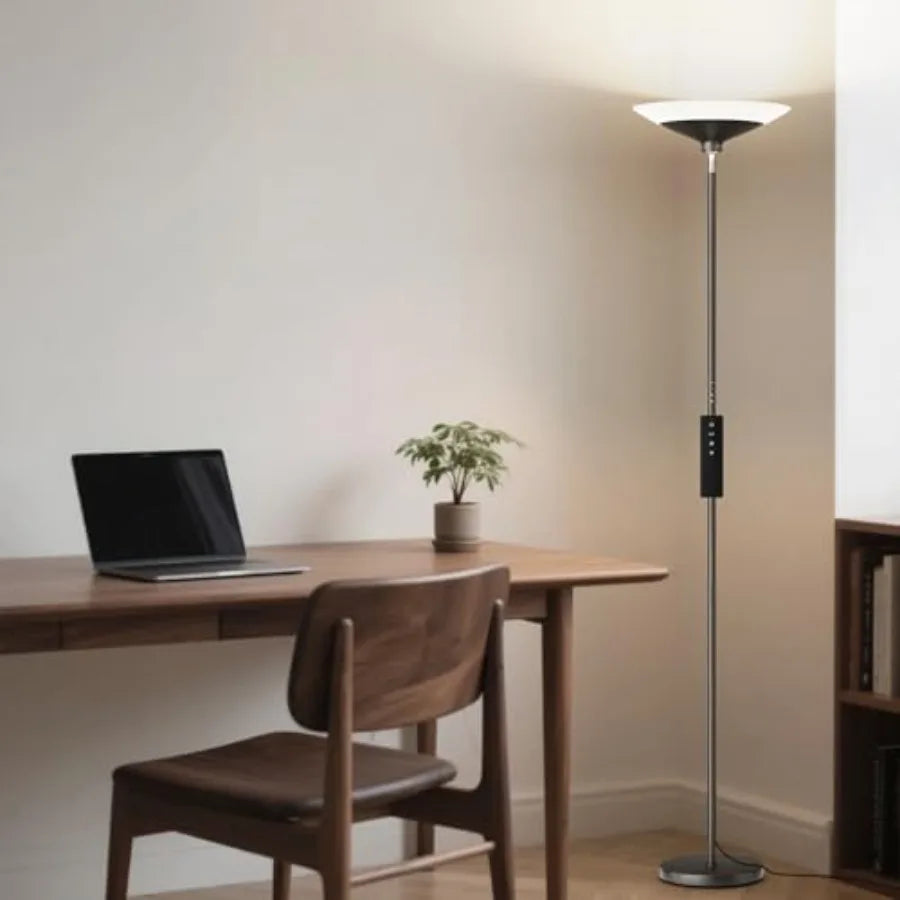 LED Torchiere Floor Lamp With 30W Dimmer 1800Lm 3000K 6500K