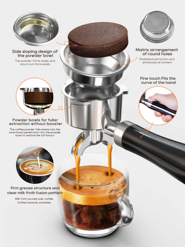 HiBREW 20 Bar Semi Automatic Espresso Coffee Machine H10A