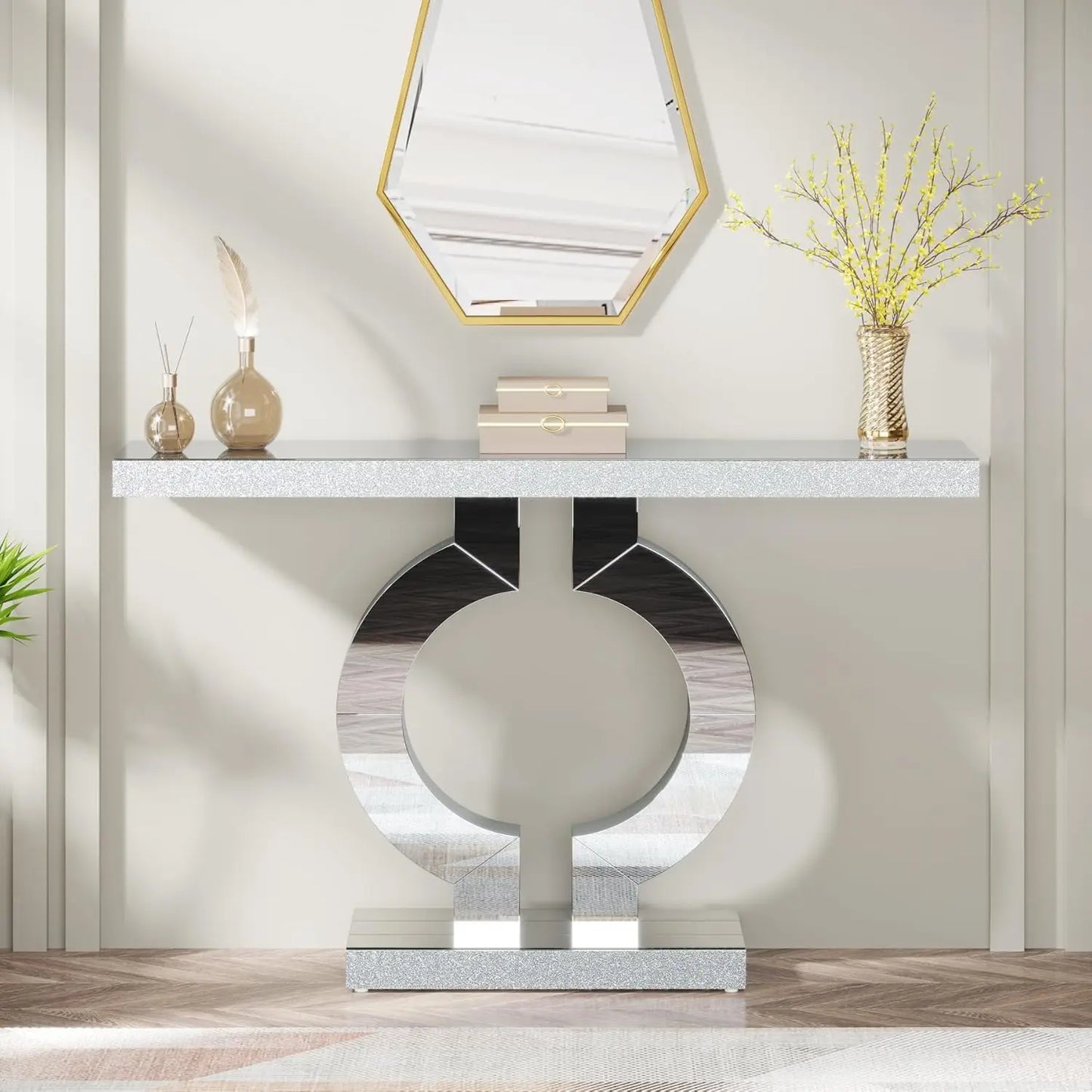 Tribesigns Mirrored Console Table For Modern Entryway