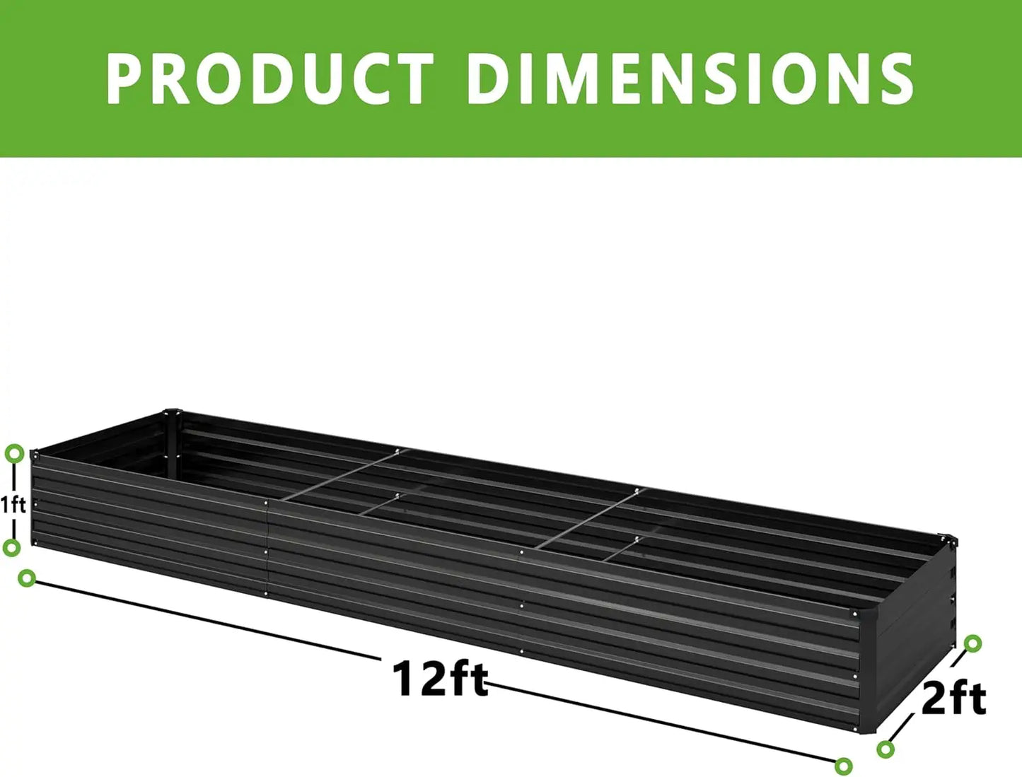 Galvanized Raised Garden Bed Kit For Vegetables And Flowers