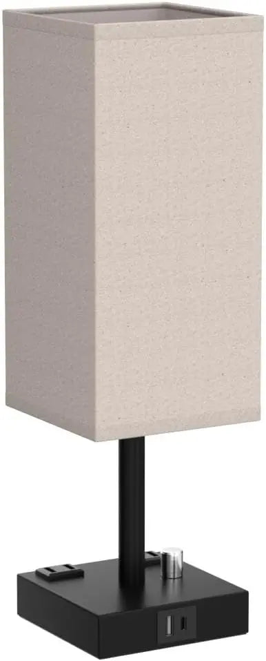 Fully Dimmable Nightstand Lamps Set Of 2 With USB C And USB A Ports
