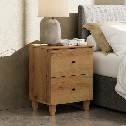 NONED Nightstands With Charging Station And 2 Drawers