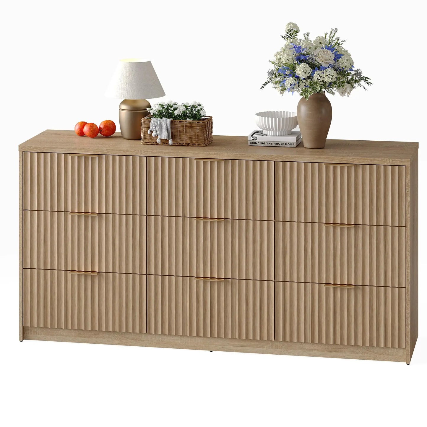 HiMISS 9 Drawer Dresser Chest of Drawers Modern Bedroom Storage