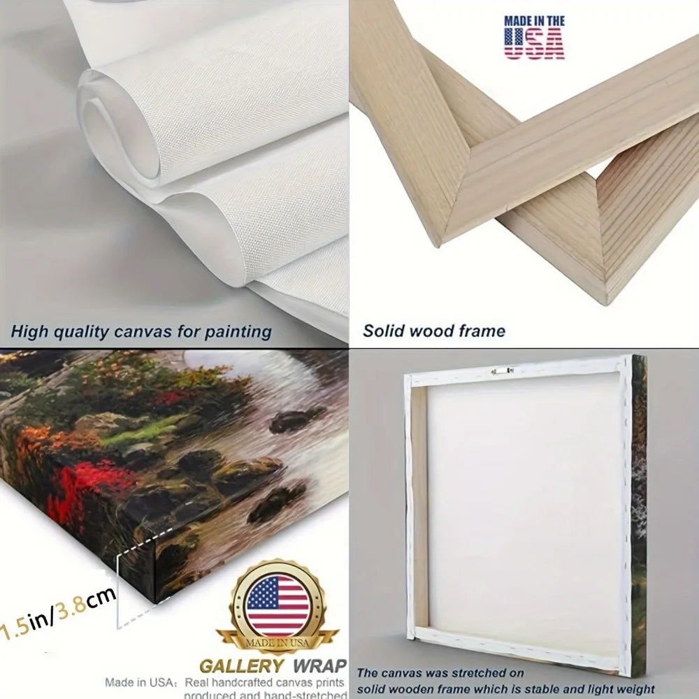 Nordic White Flower Oil Painting On Canvas Modern Wall Art
