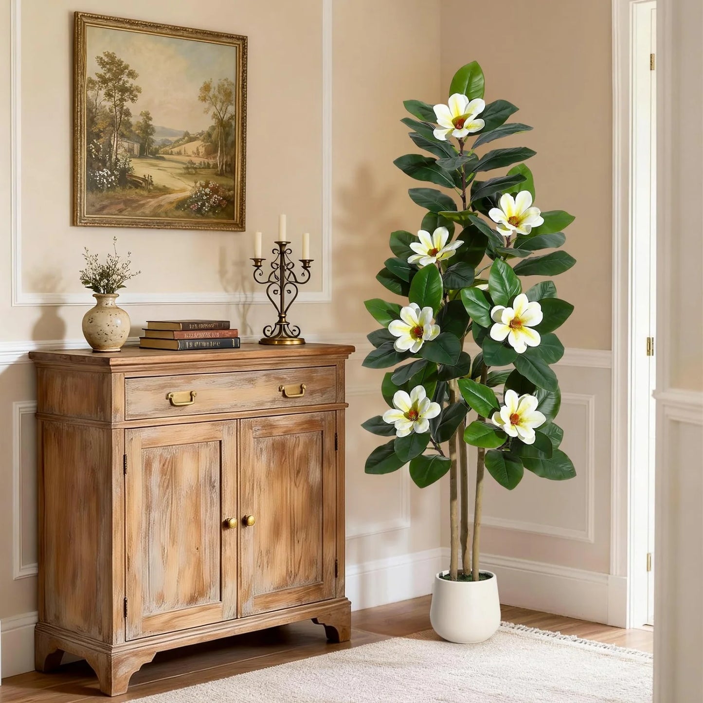 HiMISS Artificial Olive Tree With Lifelike Leaves And Fruits