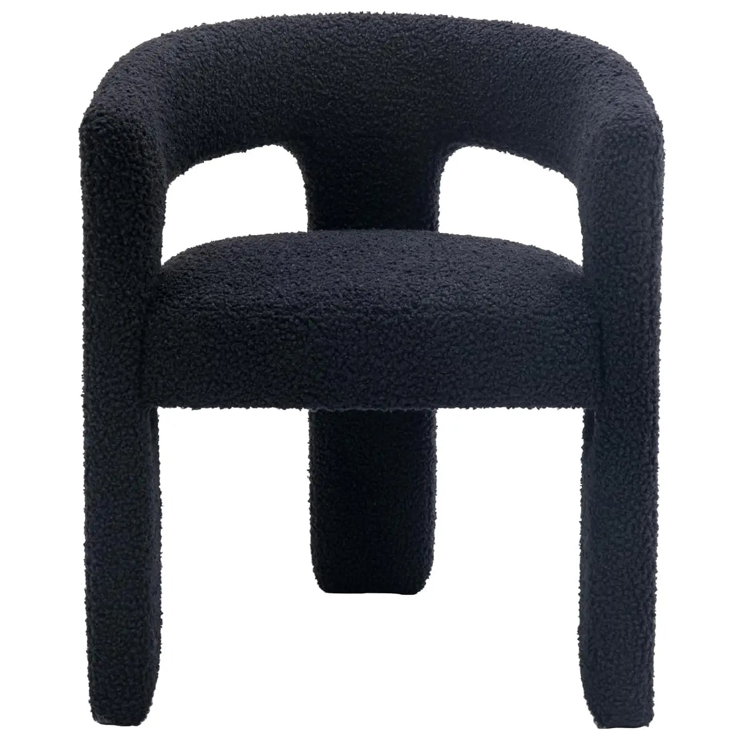 Barrel Dining Chair Upholstered Faux Leather Armchair For Living Room