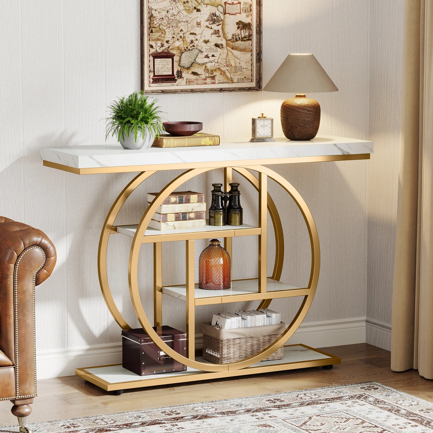 Tribesigns 4-Tier Console Table For Living Room And Entryway