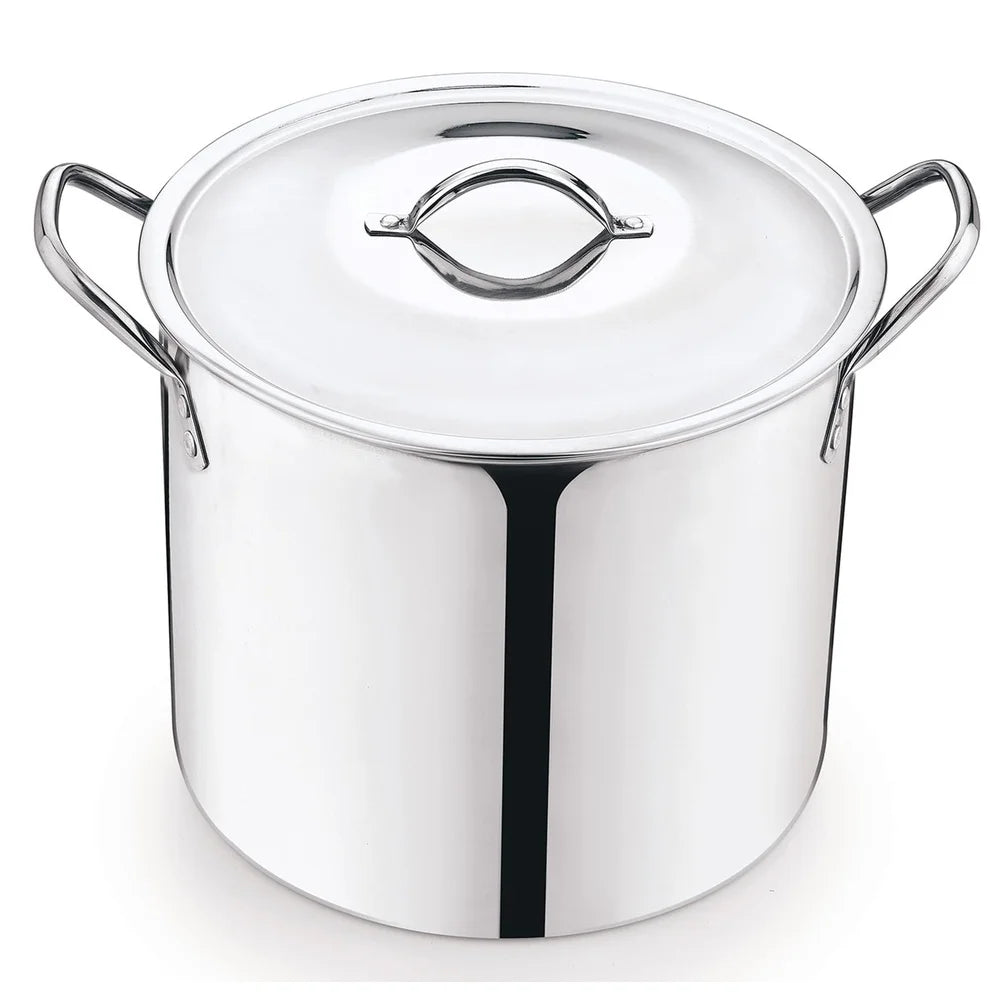 Stainless Steel Stock Pot With Stay Cool Handles And Lid