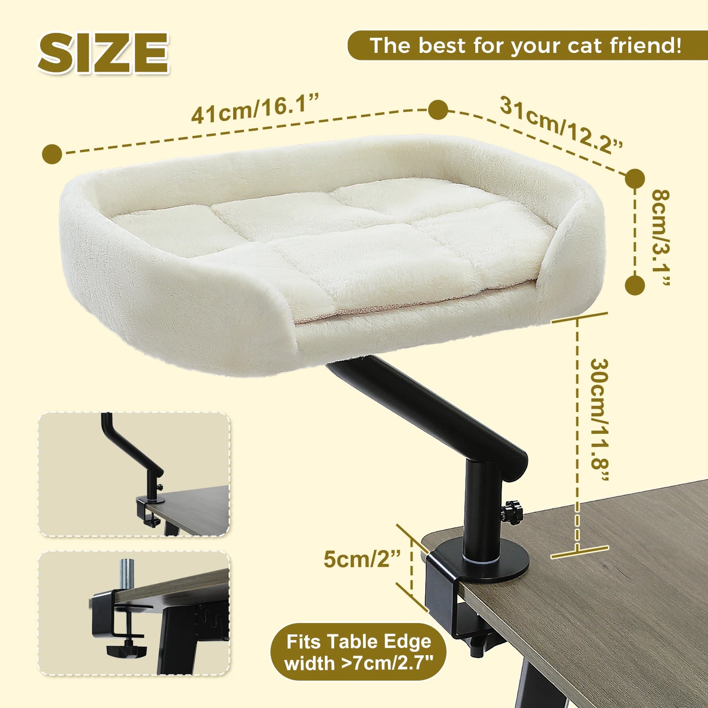 PAWZ Road Cat Desk Bed 360 Rotatable Stand for Indoor Cats