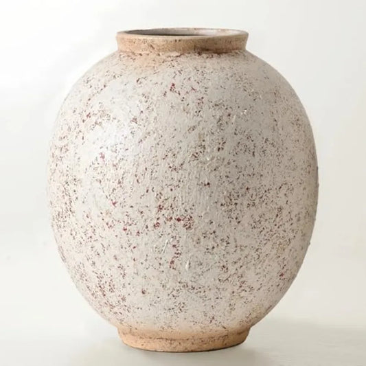Retro Round Ceramic Vase Speckled Centerpiece Home Decor