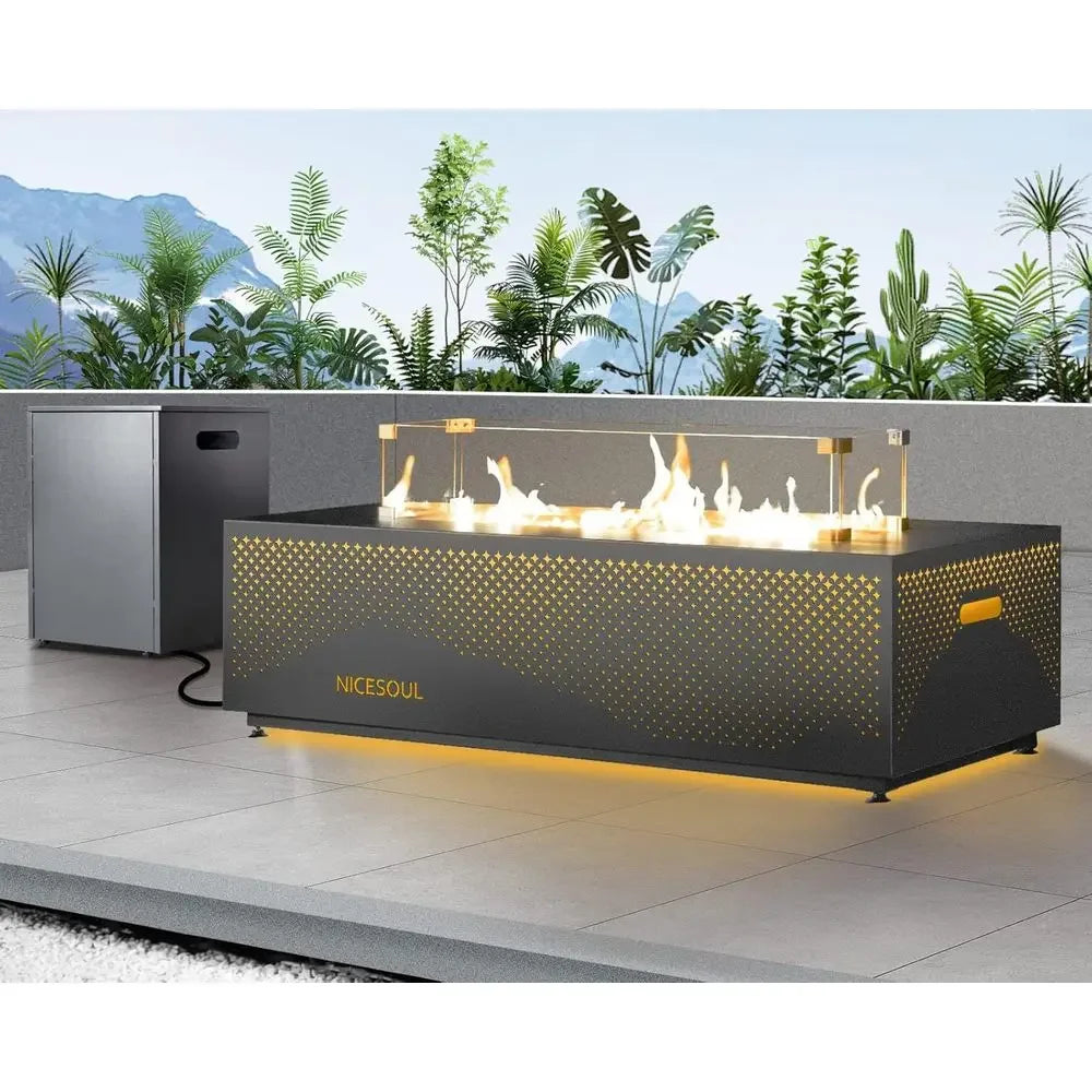 Outdoor Fire Pit Table CSA Certified Hidden Tank 50000 BTU