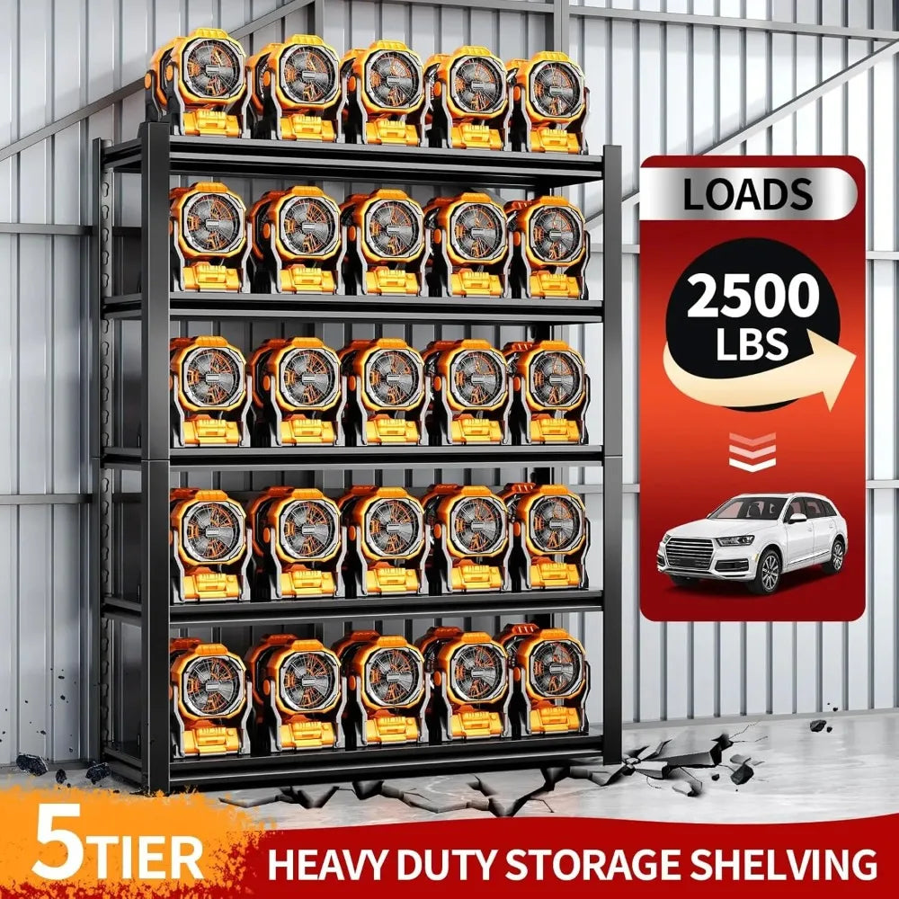 JIMANG Heavy Duty Garage Shelving Unit 5 Tier Steel Shelves
