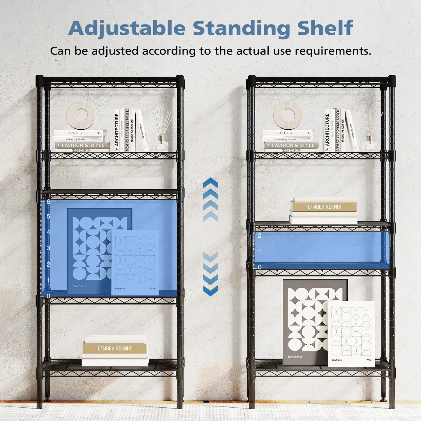 JHK 3-5 Tier Metal Wire Storage Shelves Heavy Duty Organizer