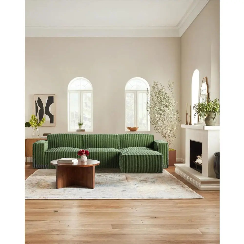 Lshape Sectional Couch With Chaise And Ottoman Ready To Use