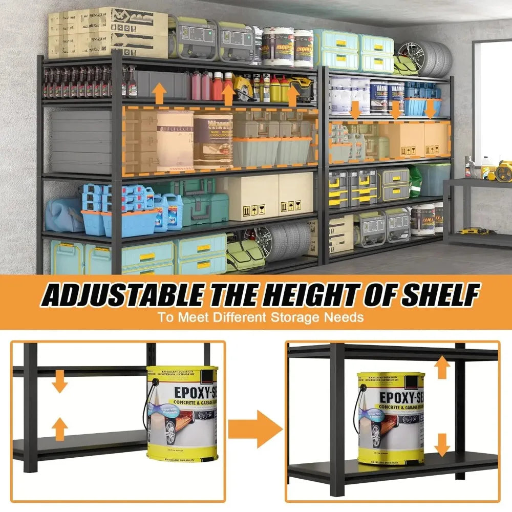 JIMANG Heavy Duty Garage Shelving Unit 5 Shelf Steel Rack