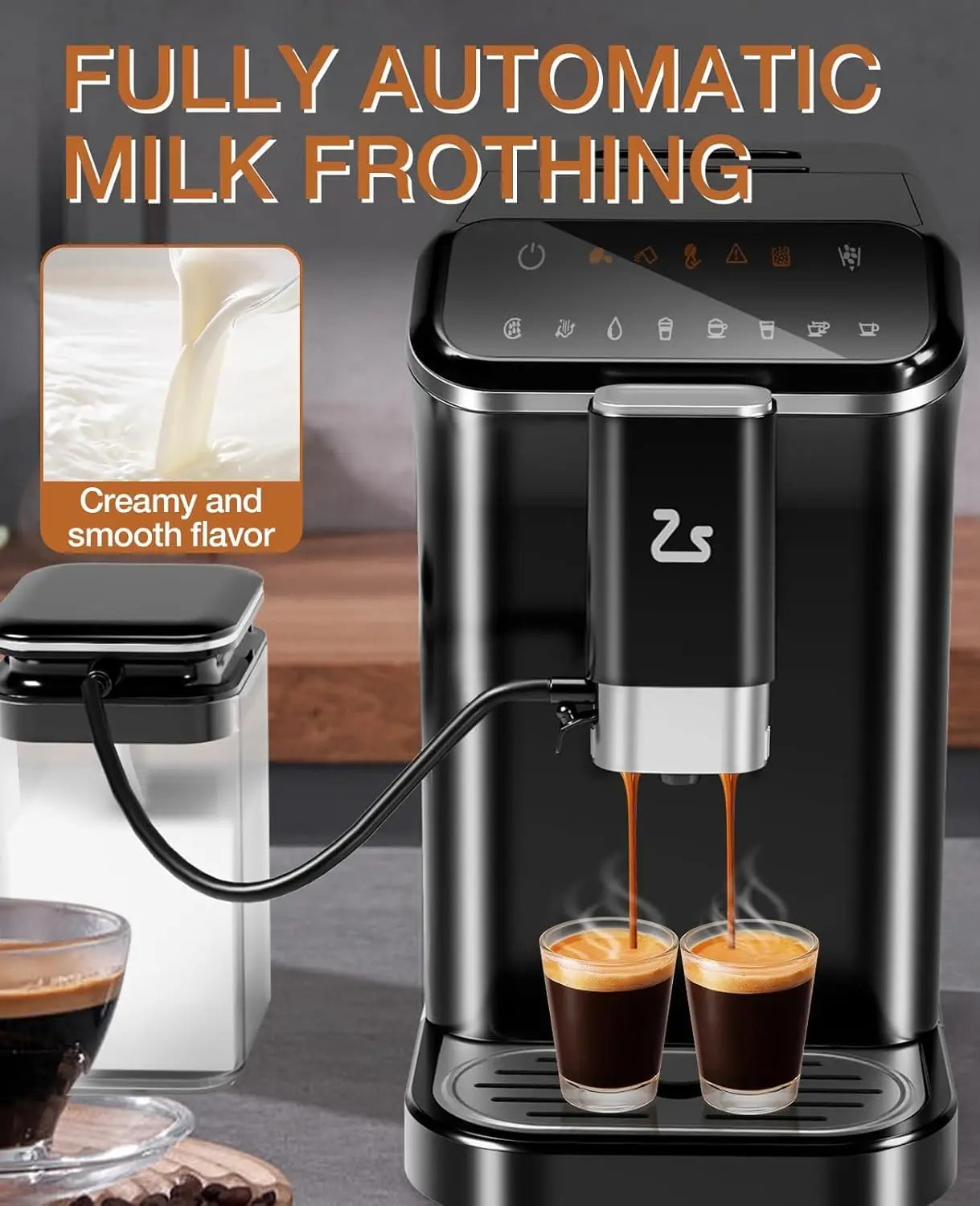Acekool 20 Bar Fully Automatic Espresso Machine With Frother