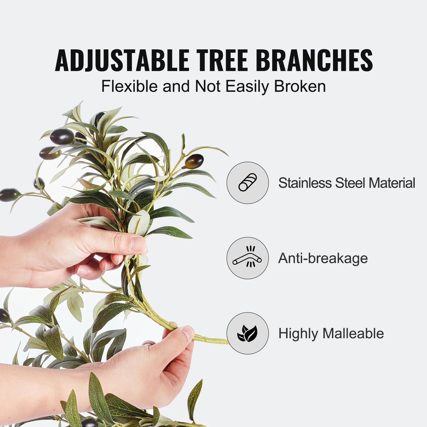 SucceBuy Artificial Olive Tree Faux Plant Anti Tip Low Maintenance