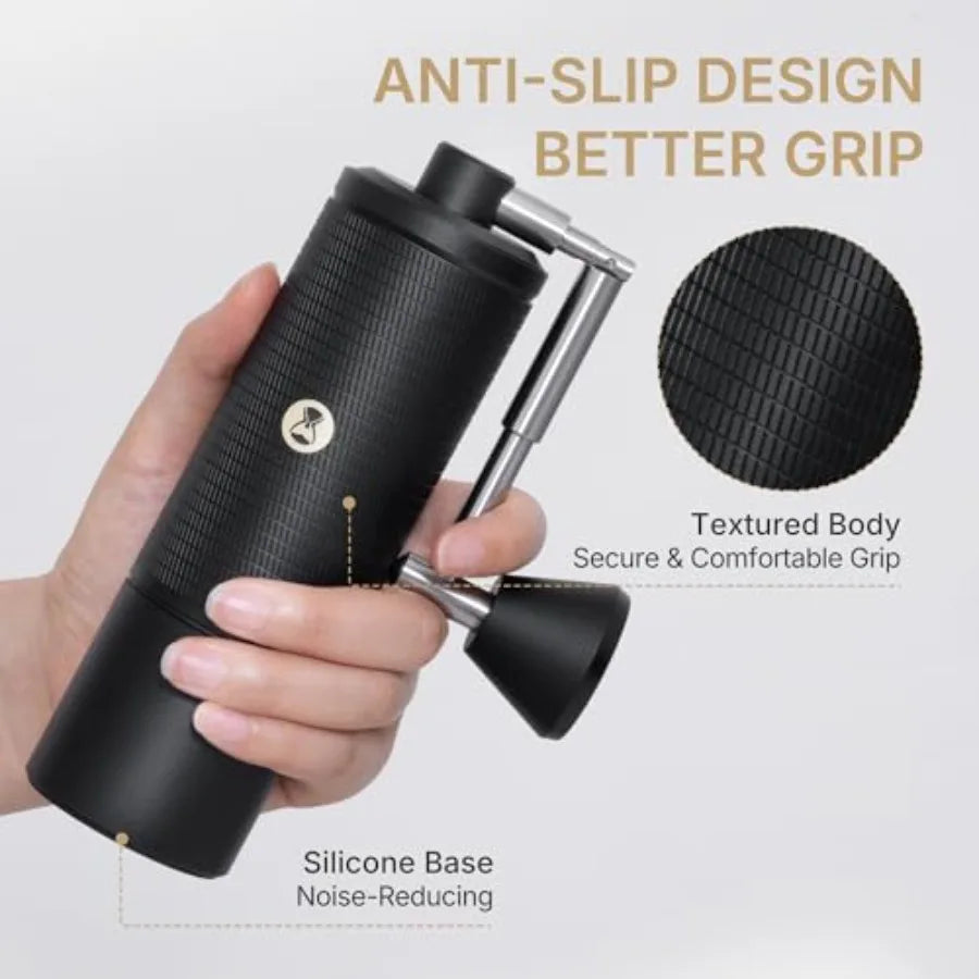 SHXI C5 Pro Manual Coffee Grinder with Stainless Steel Burrs