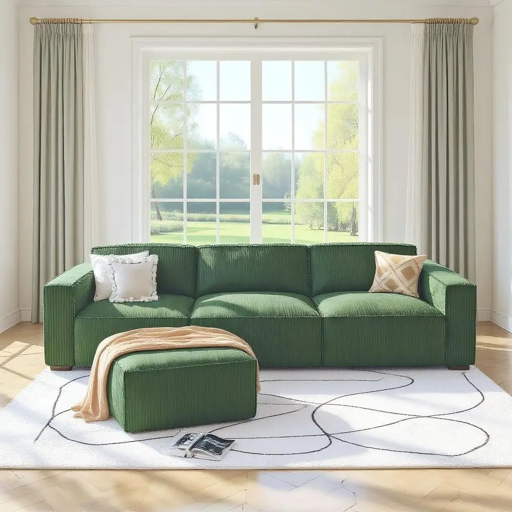 Lshape Sectional Couch With Chaise And Ottoman Ready To Use