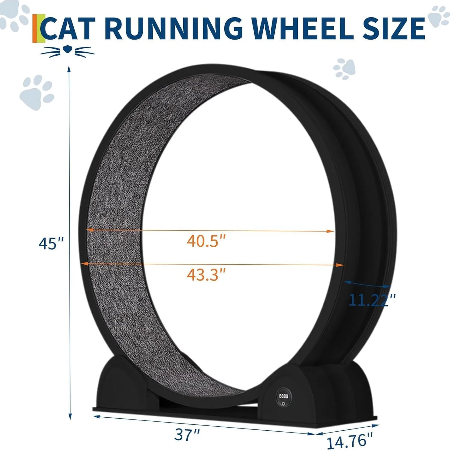 HiMISS Cat Exercise Wheel Indoor Treadmill for Running and Training