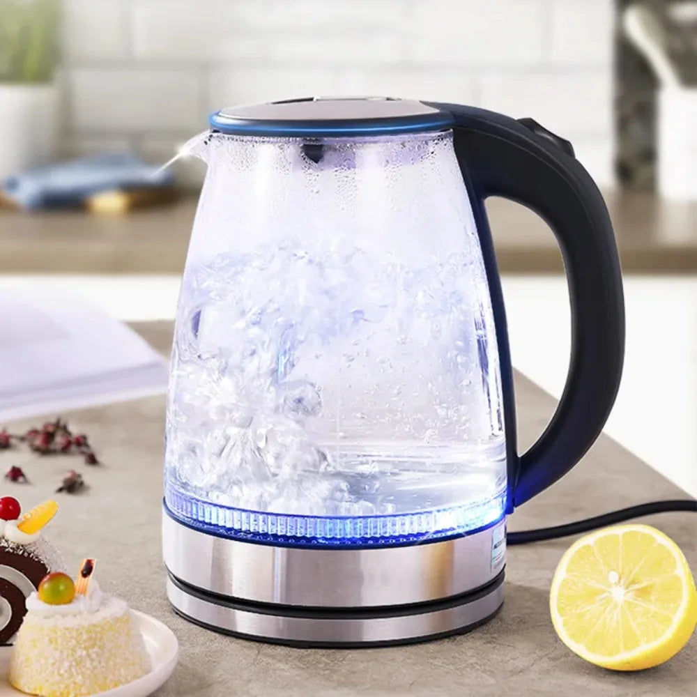 AEHOME Electric Glass Kettle With LED Indicator Auto Shut-Off