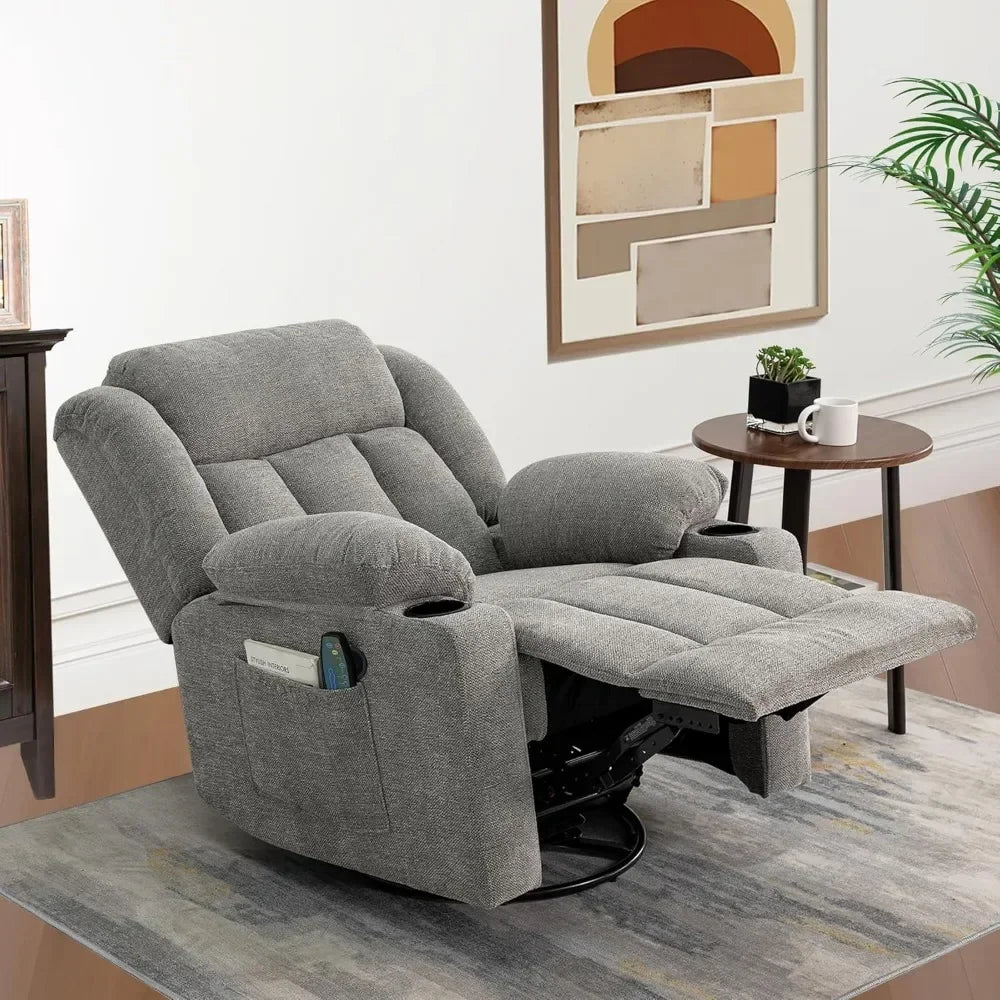 Rocker Recliner Chair With Massage And Heat For Living Room