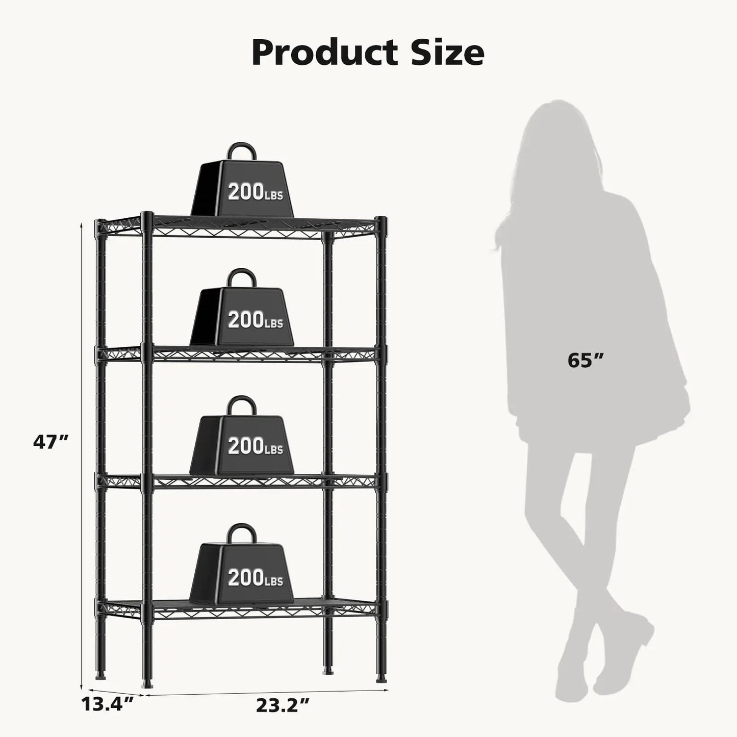JHK 3-5 Tier Metal Wire Storage Shelves Heavy Duty Organizer