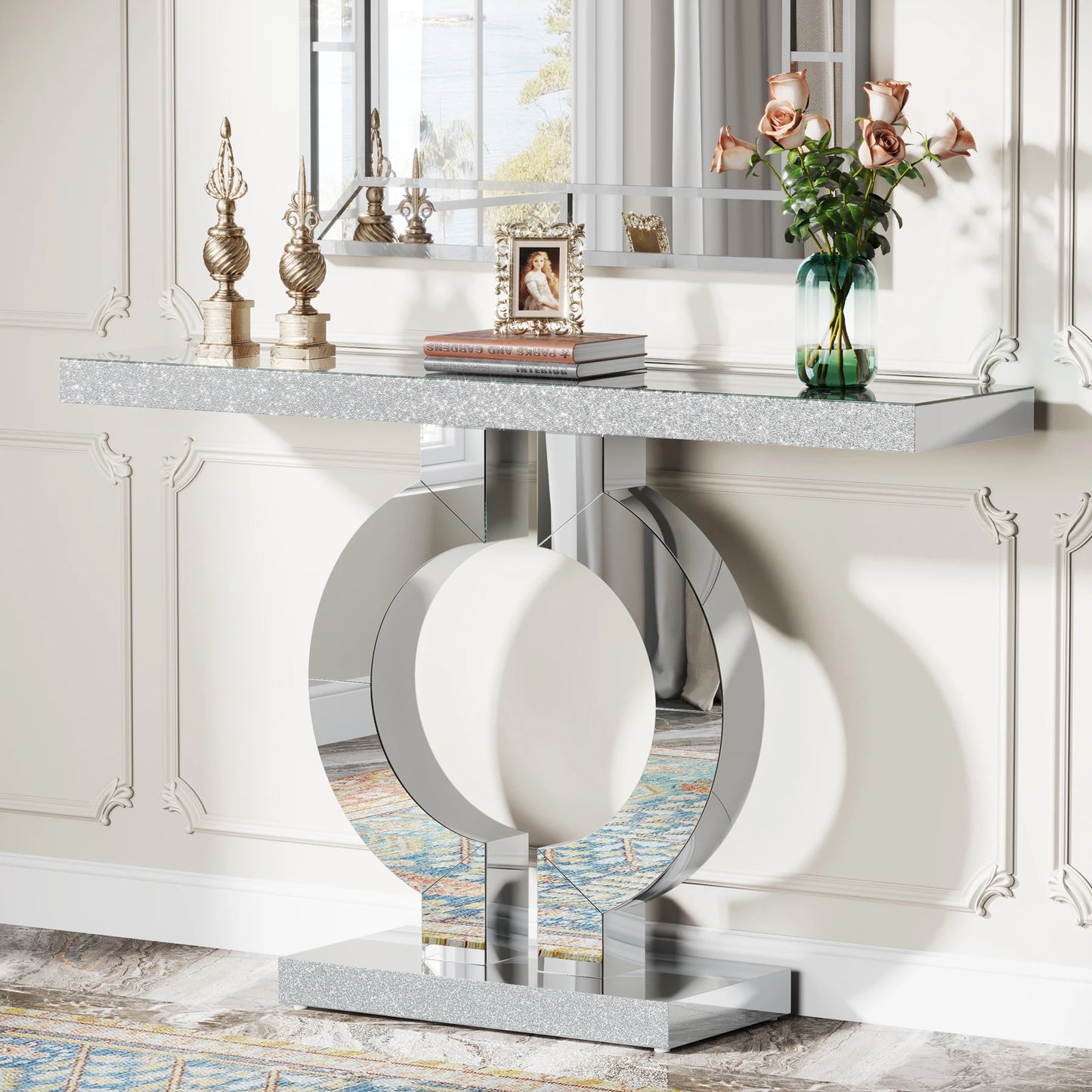 Tribesigns Mirrored Console Table For Modern Entryway