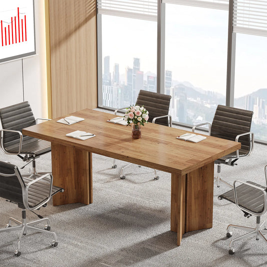 Tribesigns Executive Desk for Home Office Vintage Farmhouse Tabletop