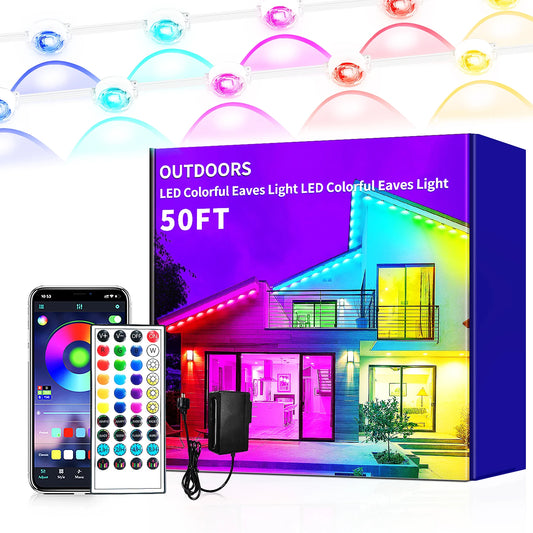 Segrass RGB Outdoor Lights IP68 Waterproof Eaves Lights For Party Decor