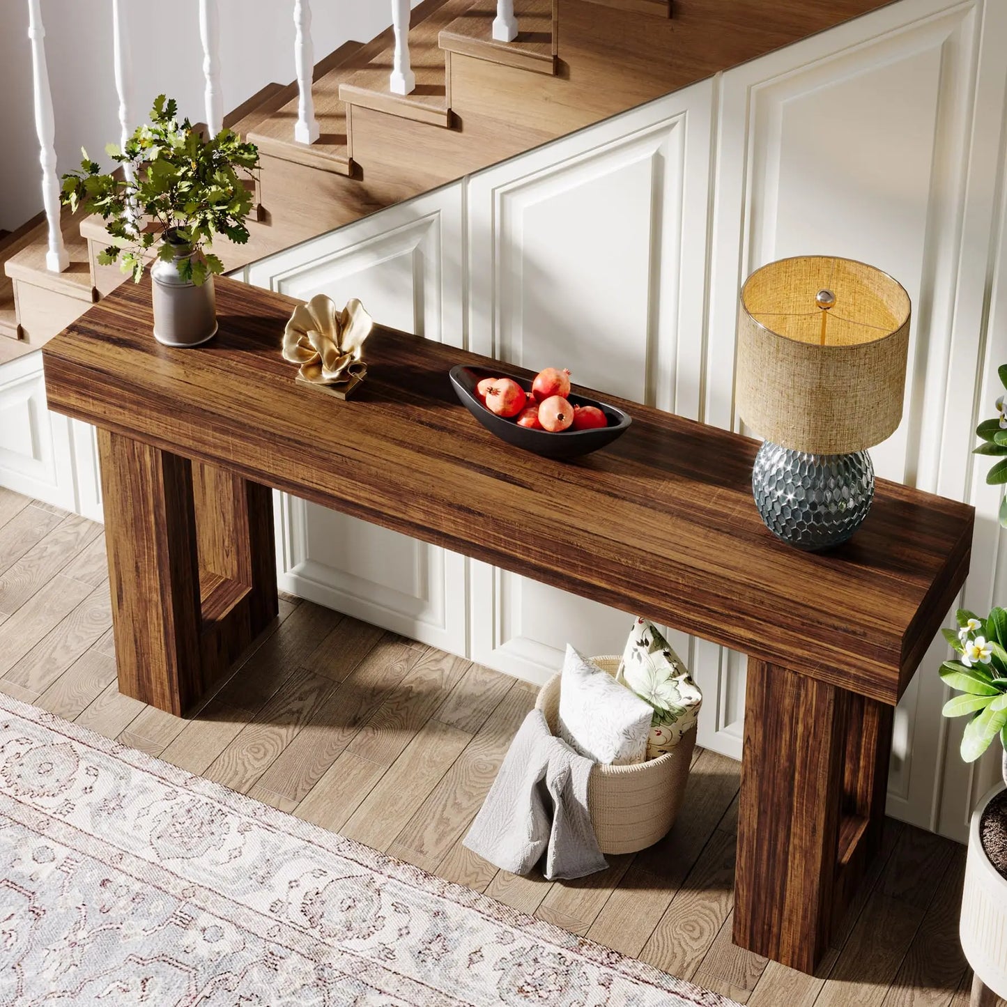 Tribesigns Farmhouse Console Table Wooden Sofa Table