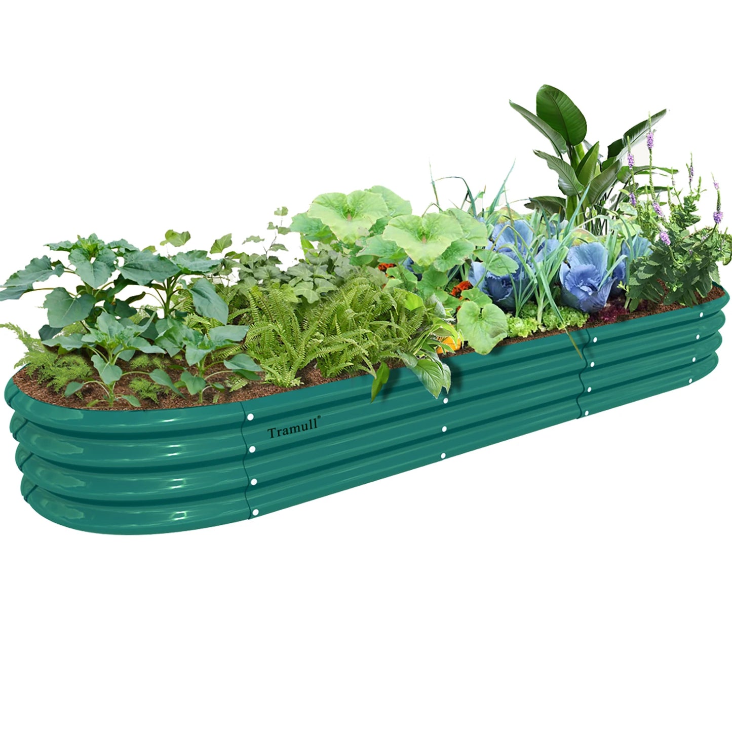 Tramull Galvanized Raised Garden Bed for Outdoor Vegetables and Herbs