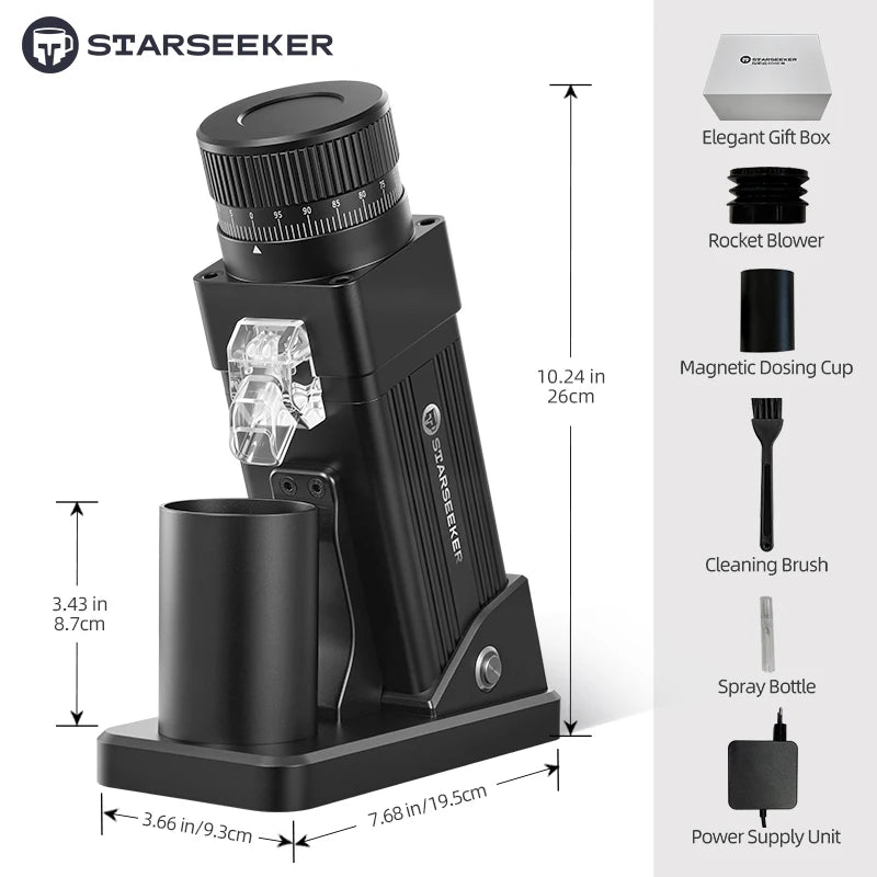 Starseeker E55Pro Electric Conical Burr Coffee Grinder With Stepless Fineness