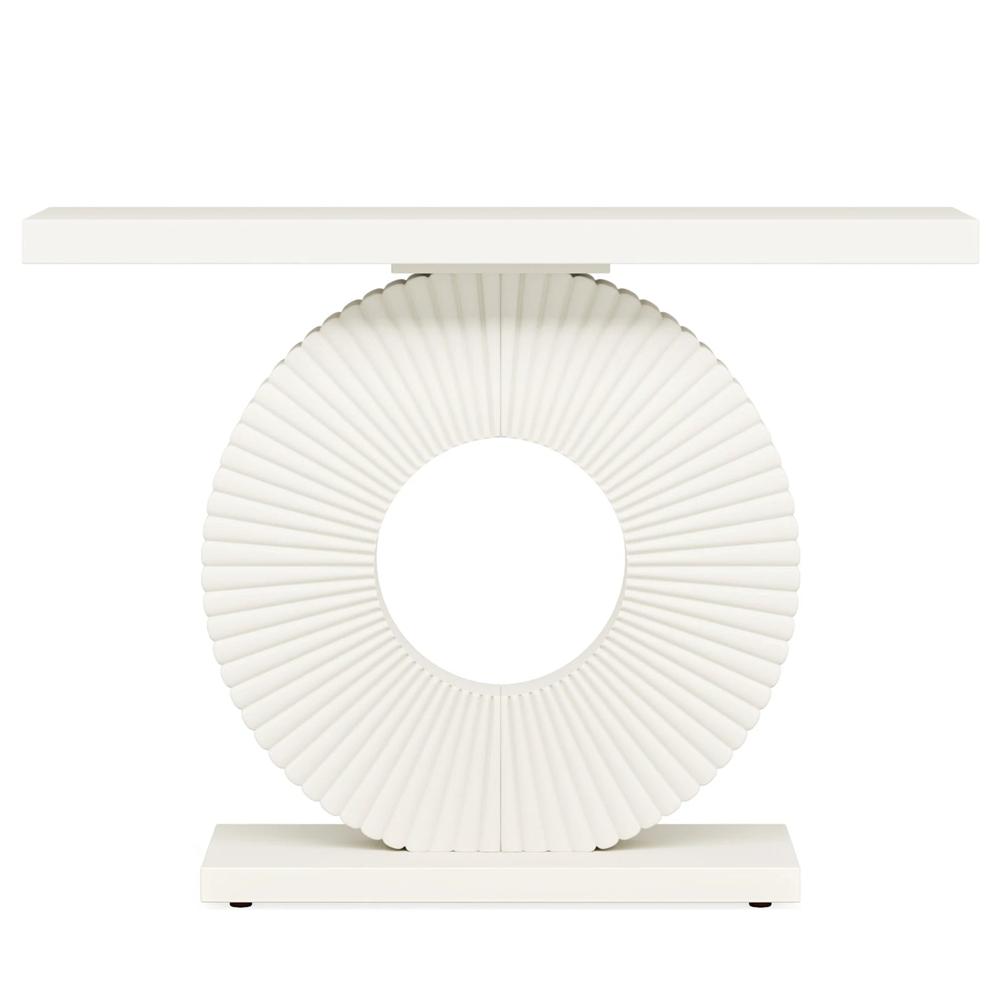 Tribesigns Modern Console Table With Geometric Base Wood Entryway Table
