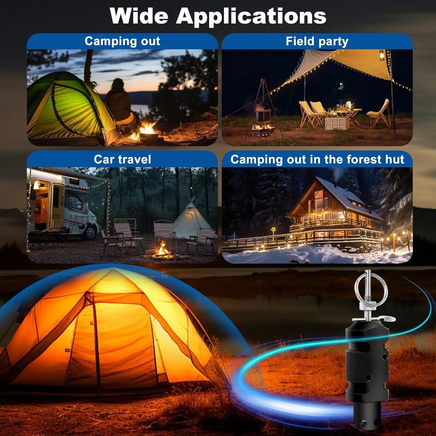 Perimeter Trip Alarm 4 Pack for Camping and Intruder Safety