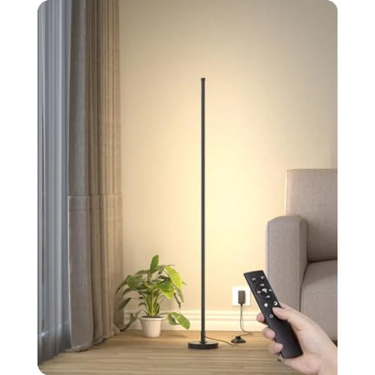 Minimalist Corner LED Floor Lamp With Remote Dimmable