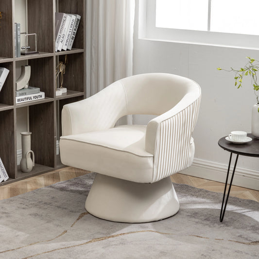 Seyner Modern Velvet Swivel Arm Chair Living Room Sofa