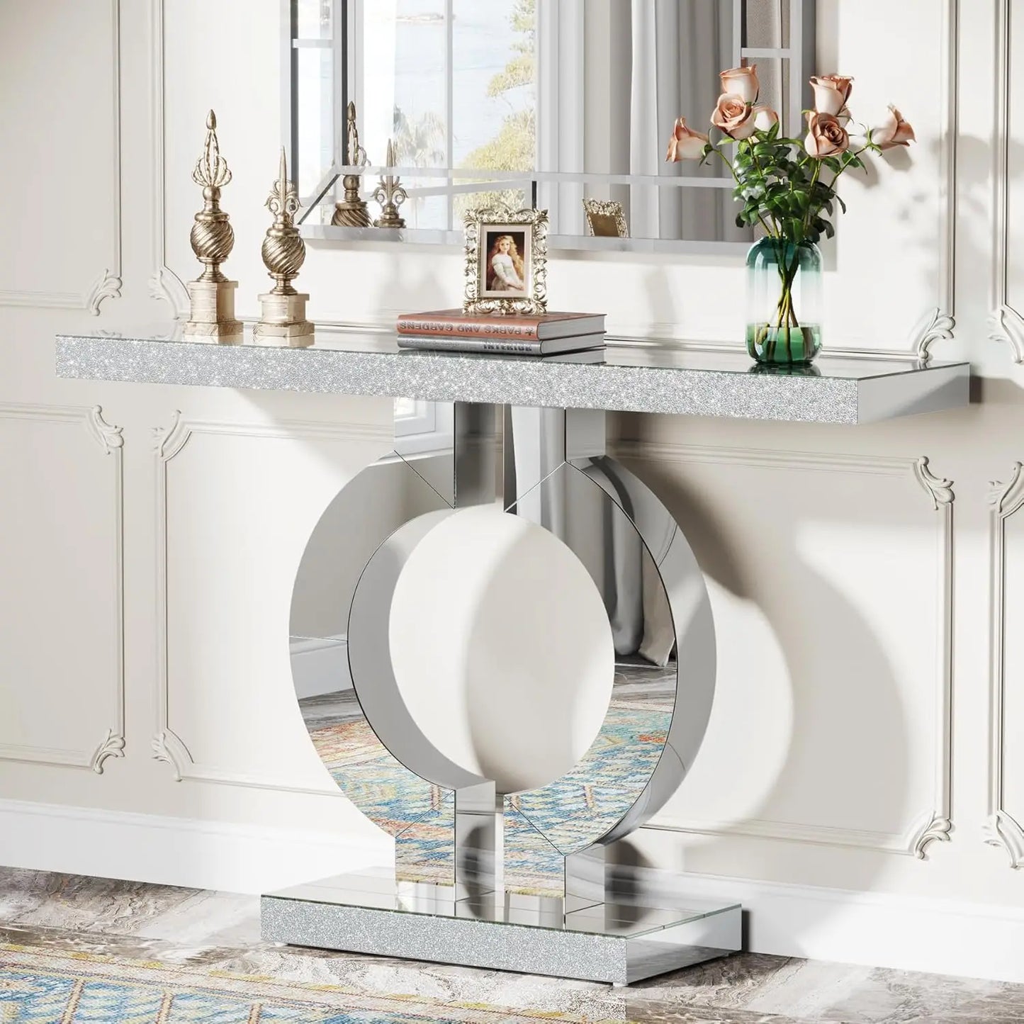 Tribesigns Mirrored Console Table For Modern Entryway