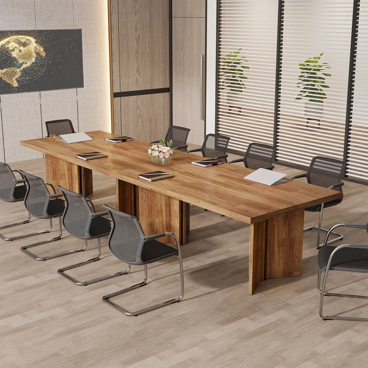Tribesigns Executive Desk for Home Office Vintage Farmhouse Tabletop