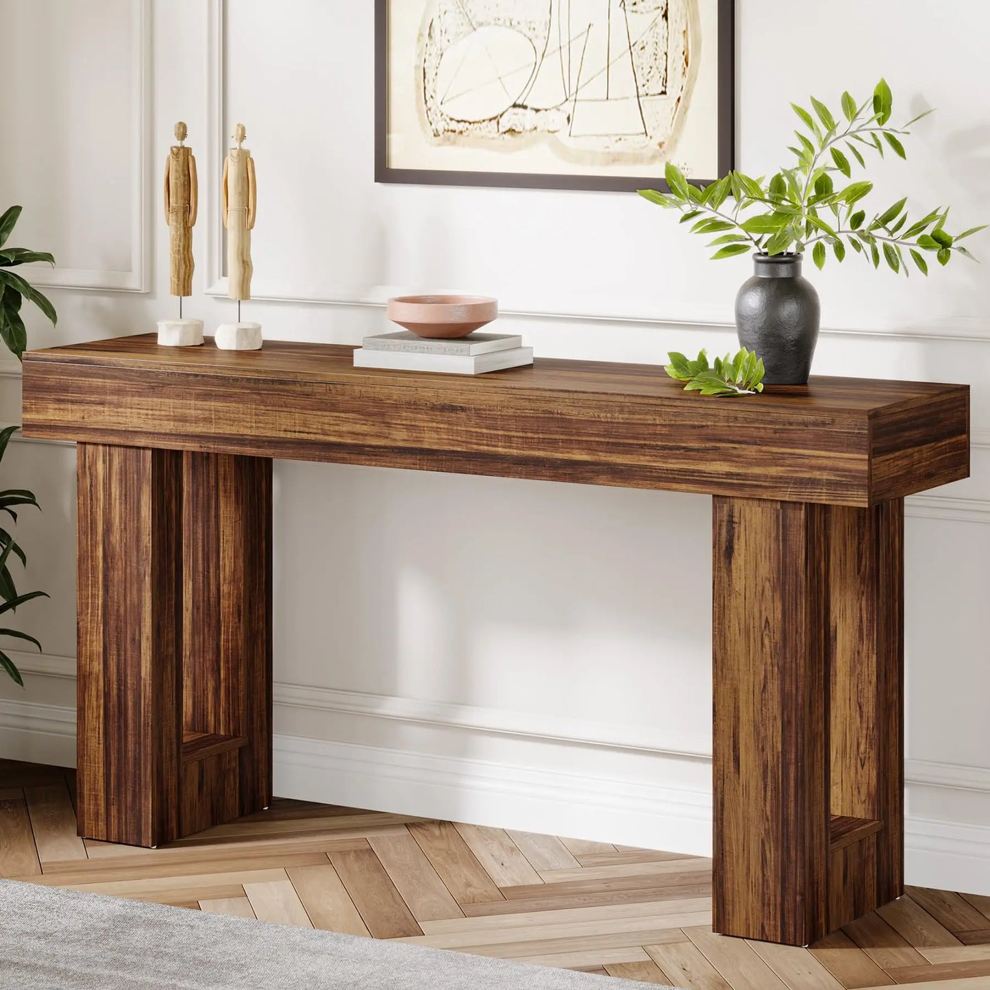 Tribesigns Farmhouse Console Table Wooden Sofa Table