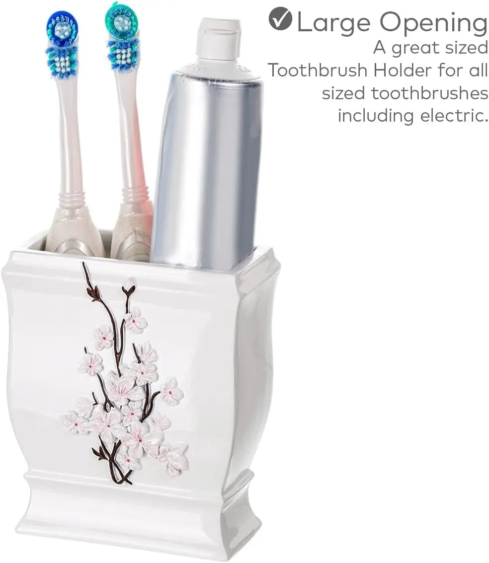 Cherry Blossom 4 Piece Bathroom Accessories Set