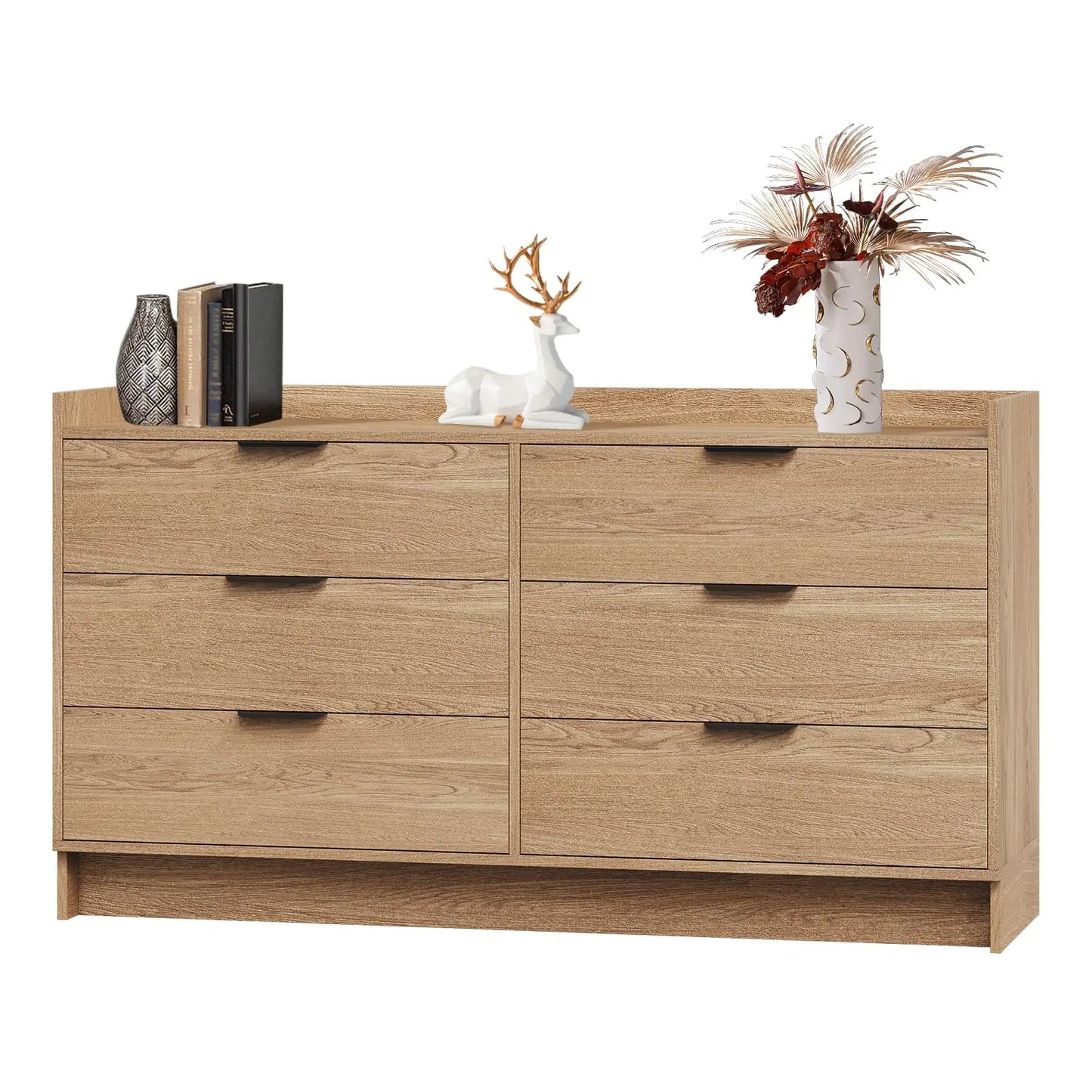 HiMISS Modern 6 Drawer Dresser And TV Stand Storage Cabinet