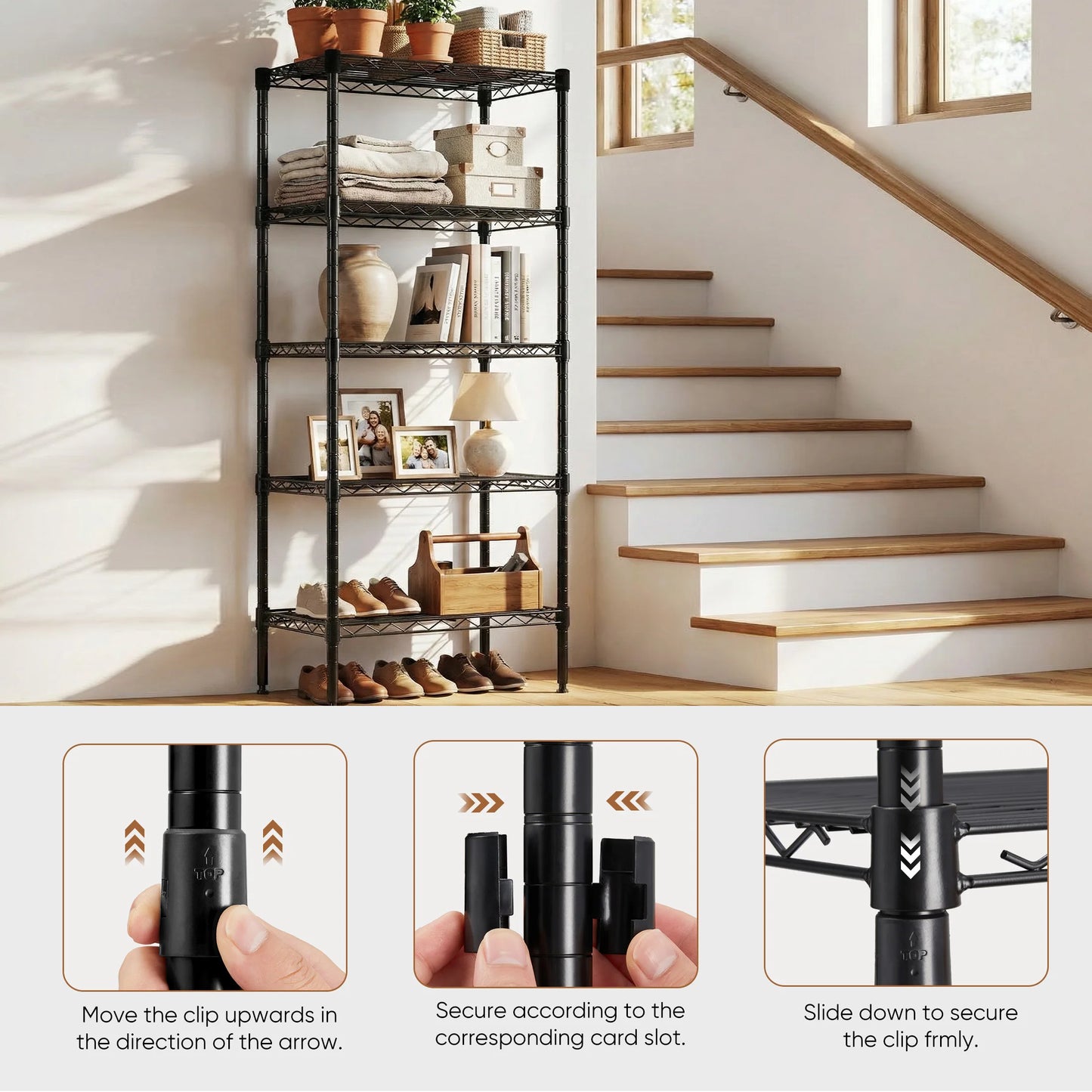 MCQ 5 Tier Metal Storage Shelves Heavy Duty Steel Unit