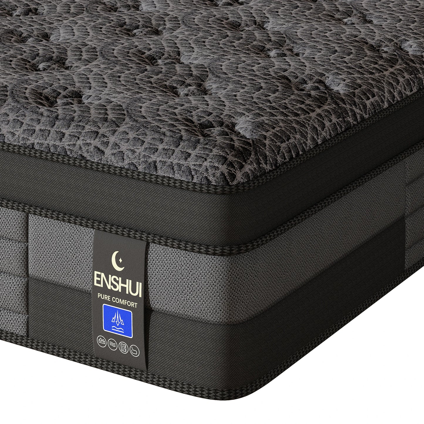 NONECN Gel Memory Foam Mattress Cooling for Back Pain Relief