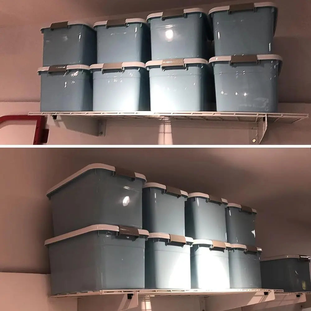 Heavy Duty Garage Wall Shelves 2 Pack Adjustable Storage Rack